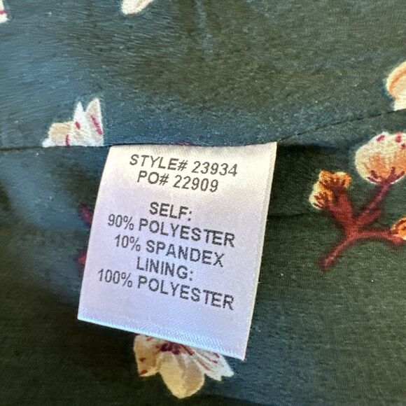 Skies Are Blue NWT Blazer Womens XS Ruched 3/4 Sleeve Velvet Open Front Green - Picture 10 of 13